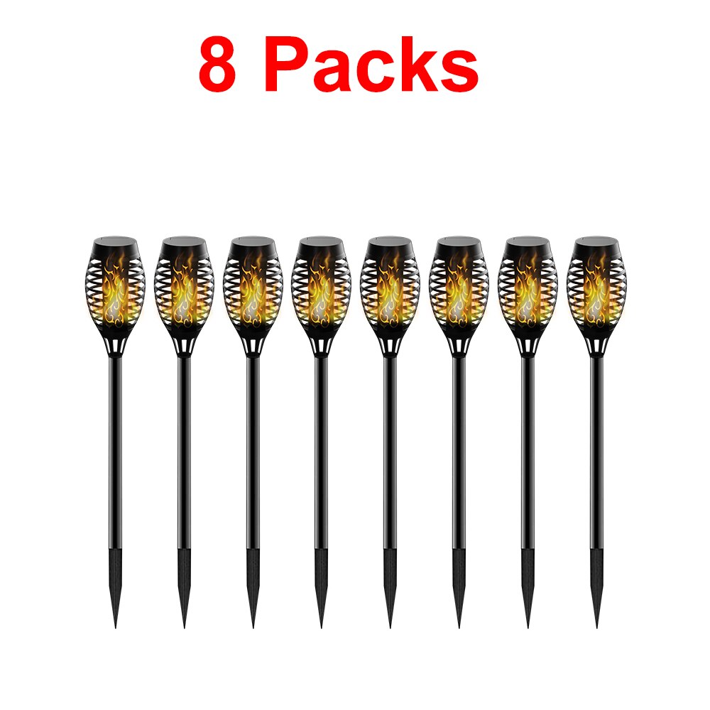 LITOM 12 LED Outdoor Solar Path Torches Lights IP65 Waterproof Dancing Flame Garden Lights Landscape Decoration for Patio Garden: Sunny Yellow