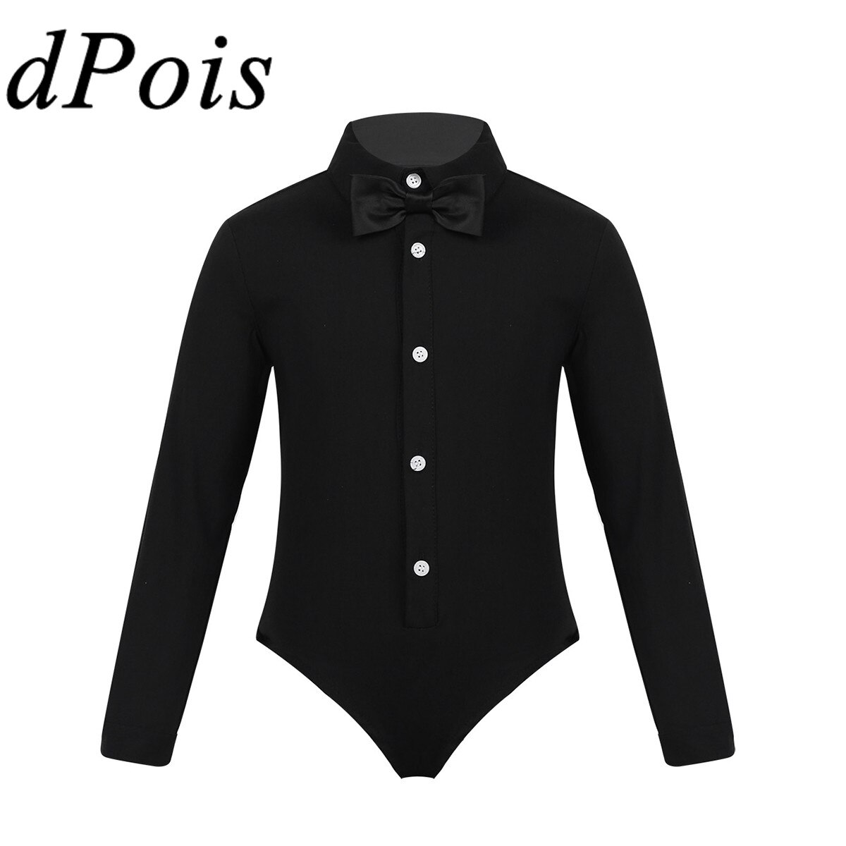freundlicher Jungen Latein Tango Ballsaal Tanzen Hemd Art Trikot Karosserie Bowtie Strampler Shirt oben modern tanzen Kleidung Tragen Kostümich