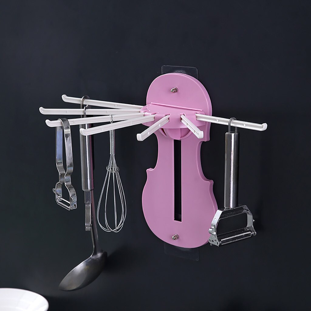 7-in-1 Multifunctional Retractable Wall-Mounted Pull-Out Rack Without Punching