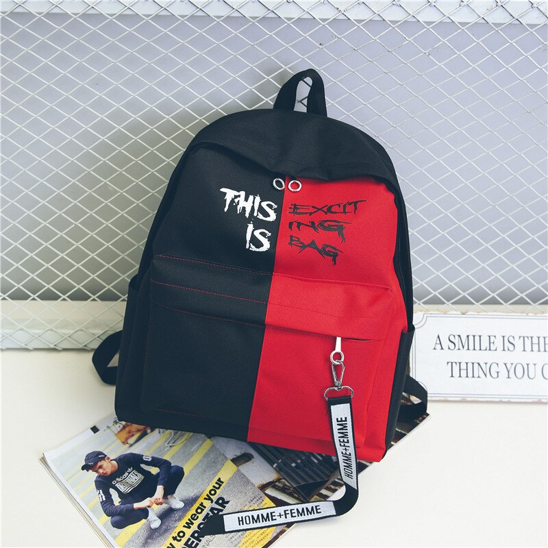 Harajuku Ulzzang Canvas Persoonlijkheid Hip Hop Rugzak Mannelijke/Vrouwelijke Rugzakken Stijlvolle Reizen Schooltas Pack Voor Paar Sac Een dos