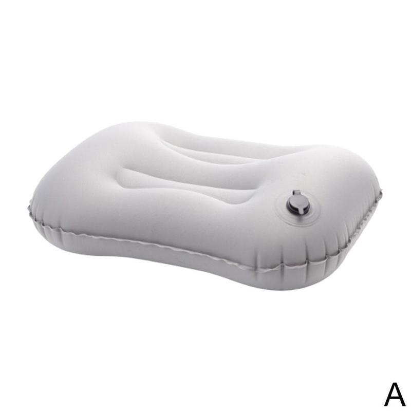 Oreiller gonflable carré R5D8, pour Camping, voyage en plein air, randonnée: Light Grey