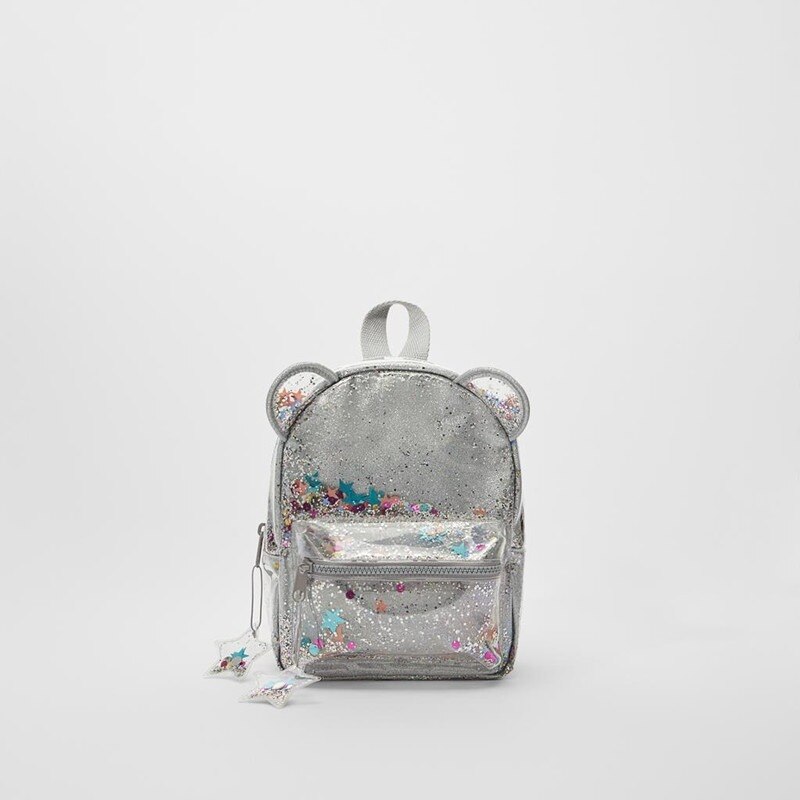 Zilveren kattenoor glitter mini rugzak dames of schattige kinderen glitter glitter pailletten rugzak