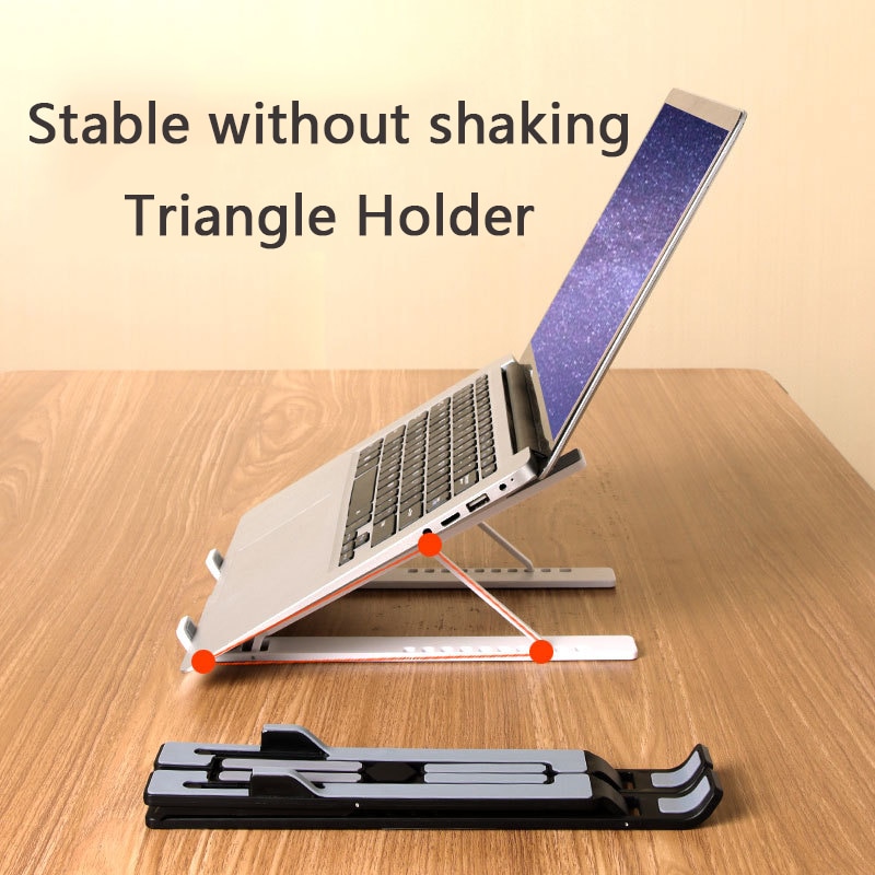 Portable Laptop Stand ABS Foldable Macbook Pro Support Adjustable Notebook Holder Tablet Base For PC Computer Accessories