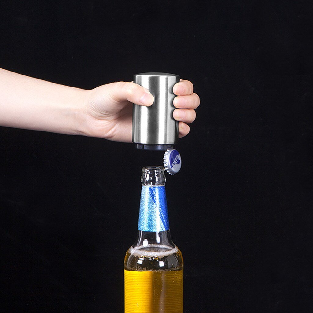 Magnetische Automatische Bier Opener Rvs Flesopener Draagbare Magneet Wijn Openers Bar Gereedschap Bier Flesopener # J