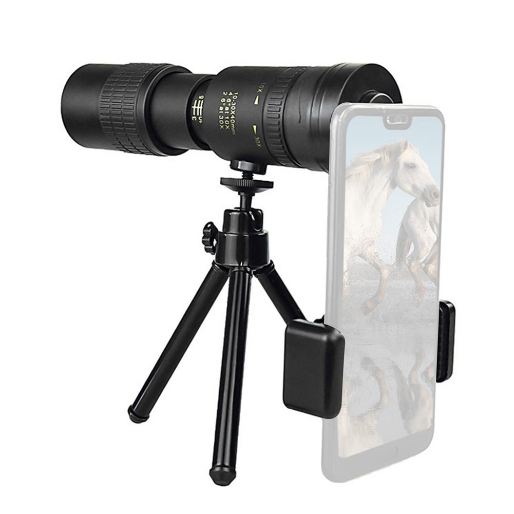 300X 40Mm Monoculaire Telescoop Compact Intrekbare Zoom Waterdicht Professionele Hd Glas Met Statief Kijken Wandelen Camping Lens