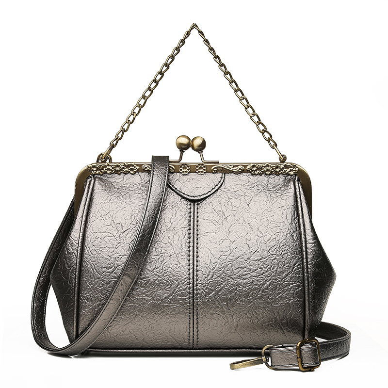 Bolso de cuero de poliuretano para mujer, bandoleras cruzadas, Vintage, suave, de de: Bronze