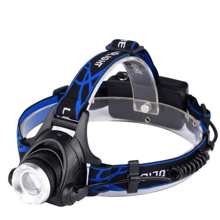 Linterna frontal con zoom LED 50000 lúmenes T6 18650 linterna frontal para Camping senderismo