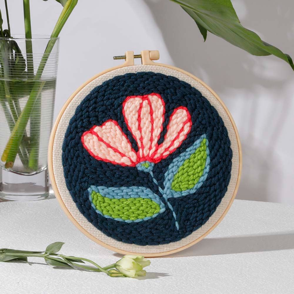 Beginners Naald Draad Diy Ambachten Ornament Handgemaakte Kruissteek Kit Bloem Borduren Naald Punch Borduurwerk Hoepel: 4