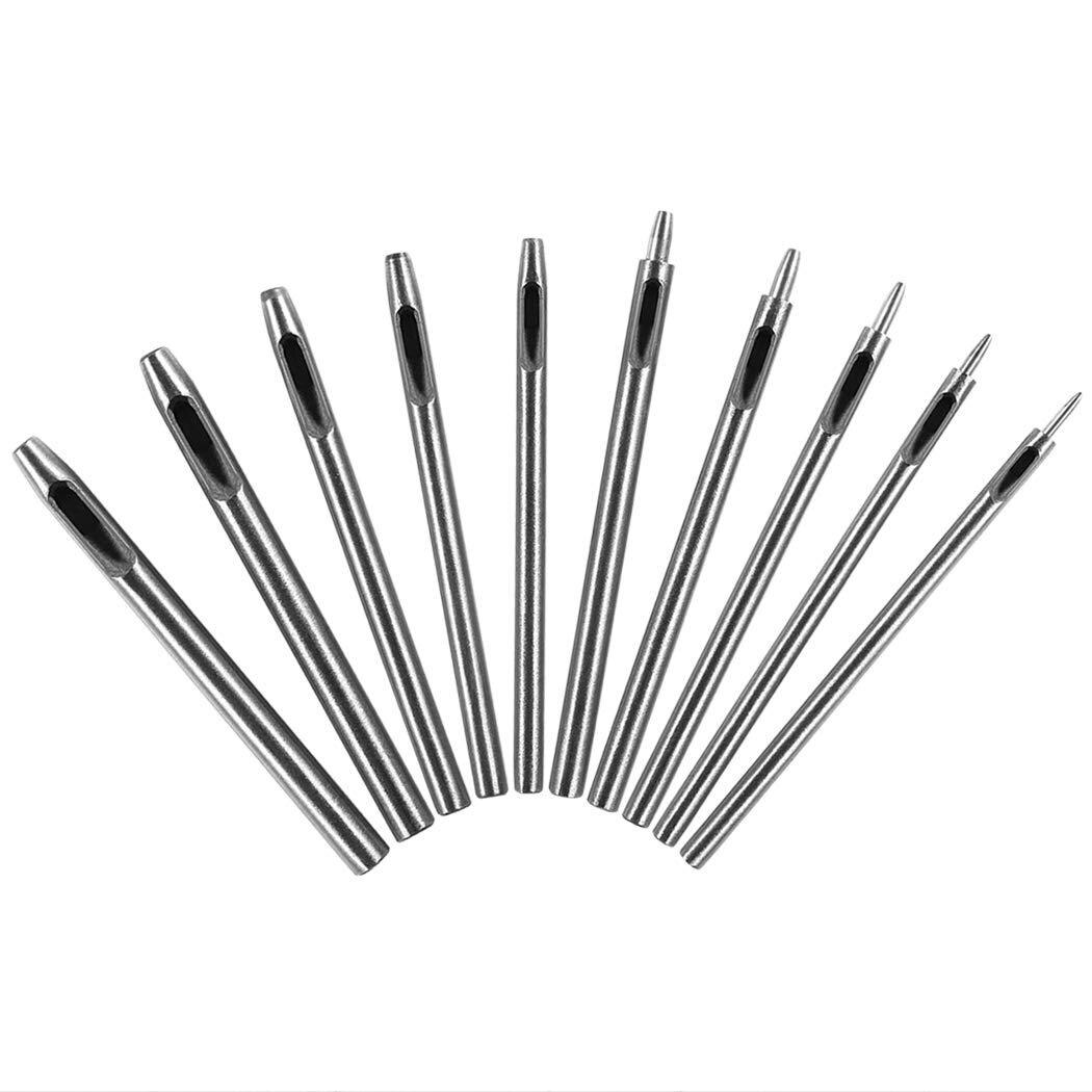Leather Hole Punch Set 0.5mm-5mm Leather Punching Tool Round Hole Punch Perforator Belt Drilling Diy Handmade Sew Accessories