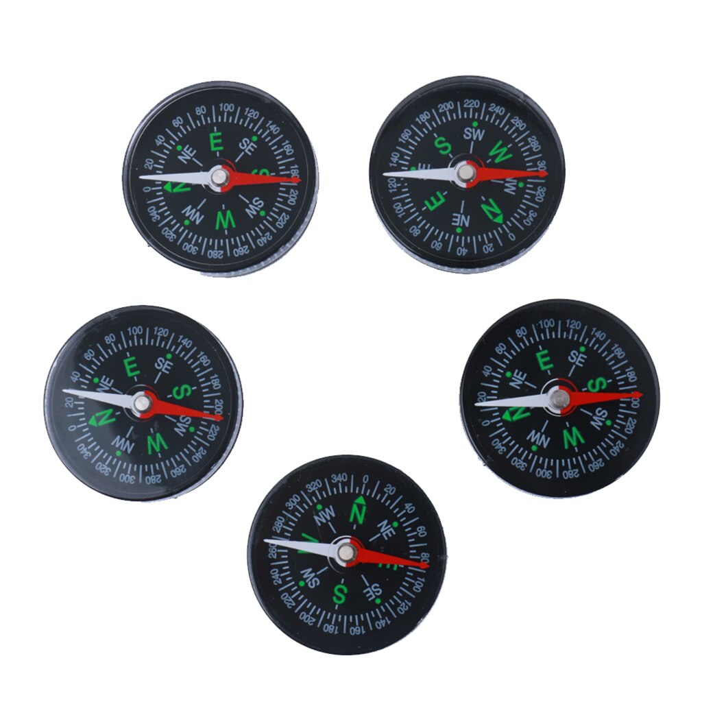 5x Mini Watch Compass Set For Outdoor Hiking Camping Cycling