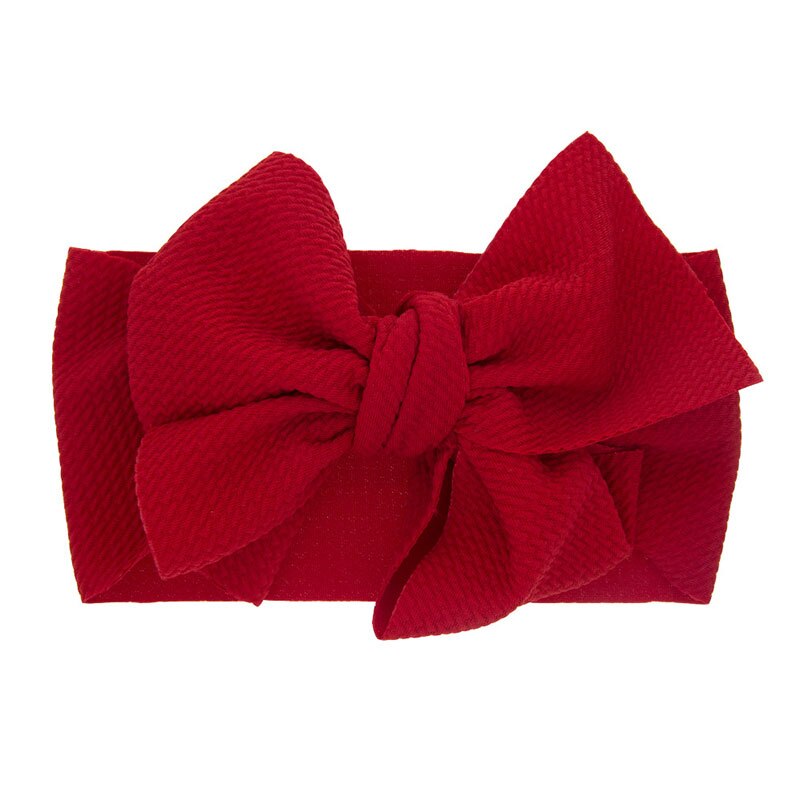Bandeau à gros nœud pour bébé | En tissu noué de , accessoires pour cheveux, BH615: Red