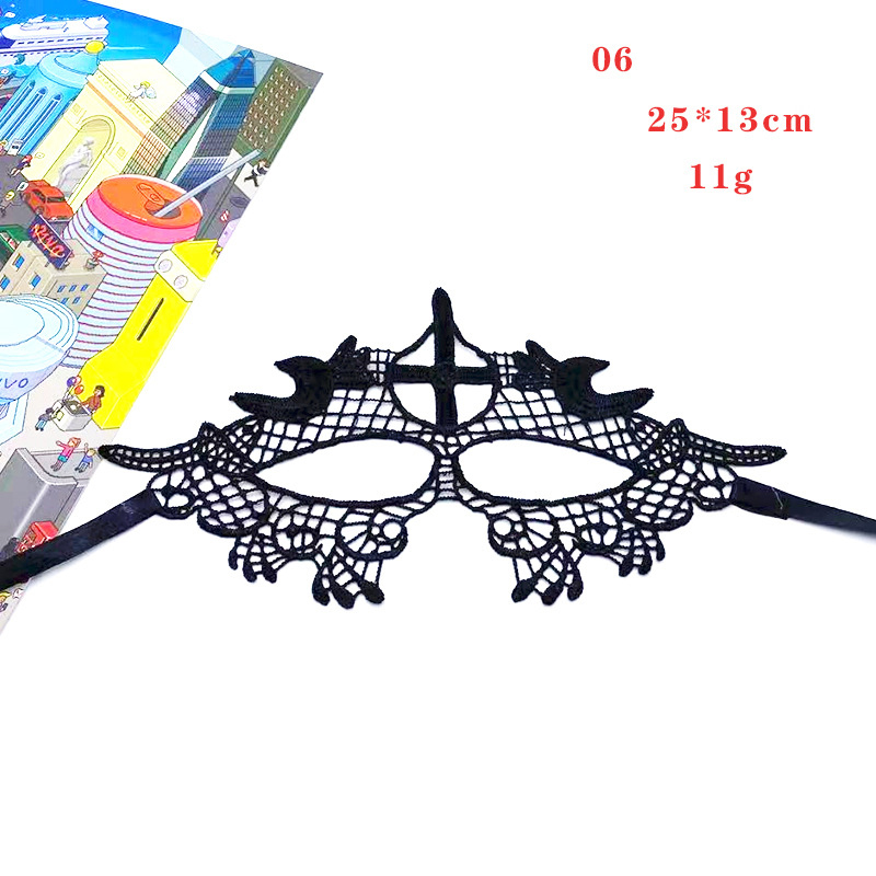 Women Gothic Lace Mask Cosplay Halloween Party Carnival Sexy Lady Costumes Half Face Animal Role Playing Masques For Girls: Orange