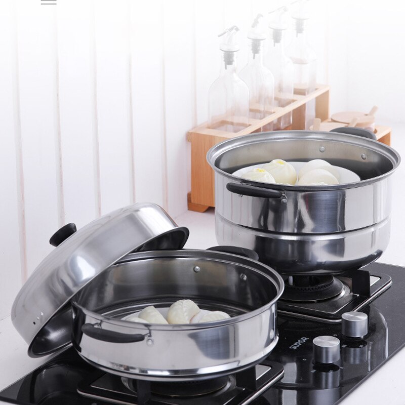 Stainless Steel Three layer Thick Steamer pot Soup Steam Pot Universal Cooking Pots for Induction Cooker Gas Stove Steam pot