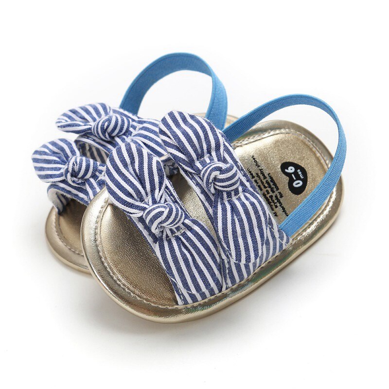 Baby Girls Sandals Toddler Anti-Slip Bow Shoes Sandals Baby Soft Soled First Walkers 0-18M: F / M