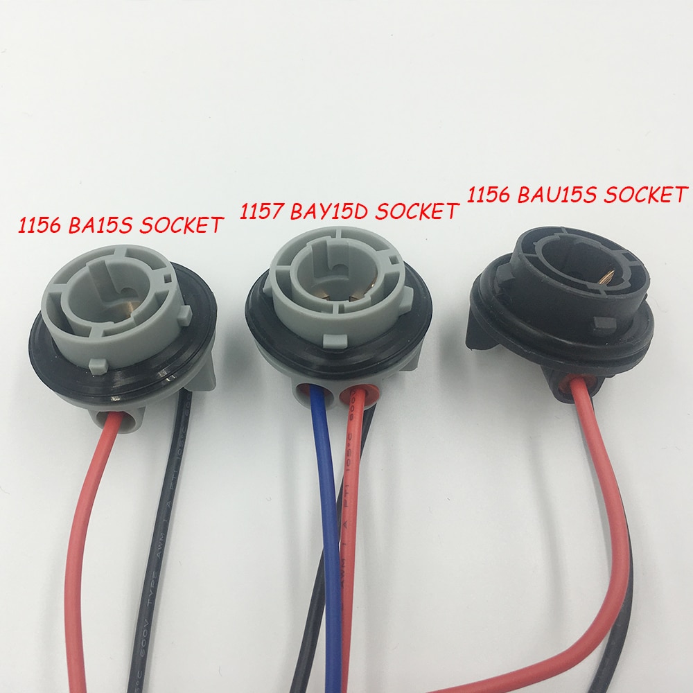 Ysy 10pc 1156 ba15s adapter auto auto led lamp socket connector pre-wire plug vrouwelijke adapter houder voor 1157 bay 15d bau 15s