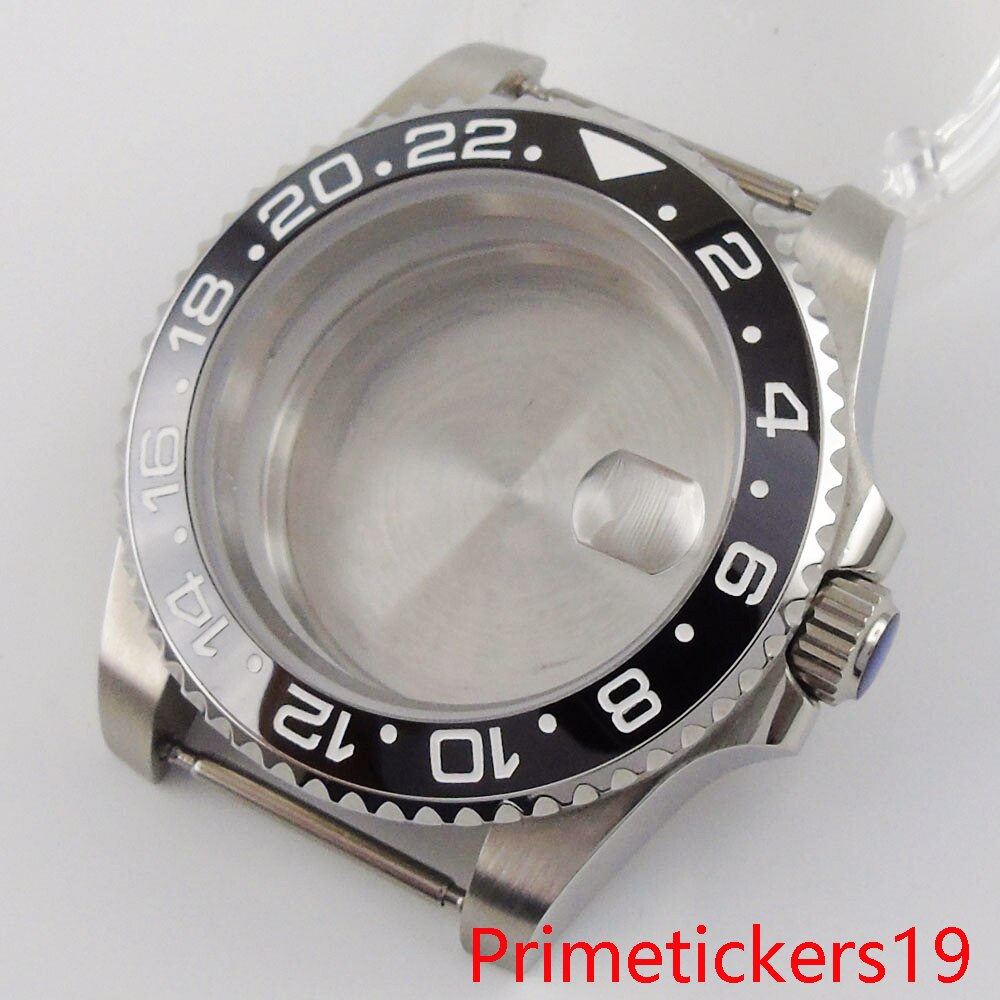 BLIGER men watch case fit NH35 sapphire stainless steel top automatic movement: J
