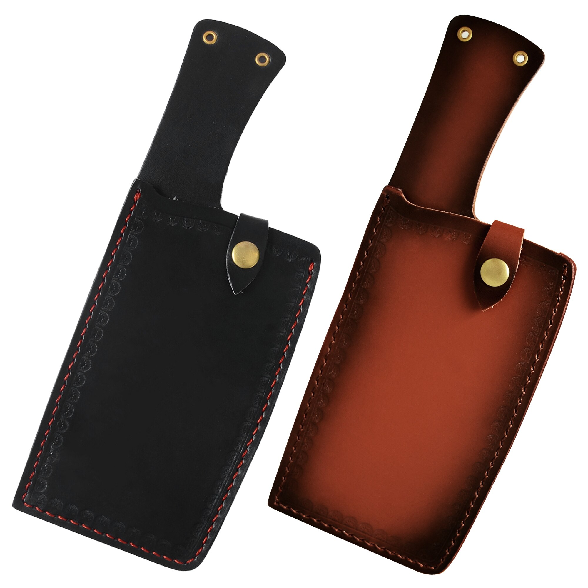 Knife Sheath Set Leather Case Kitchen Knives Edge Guard Protection Case Knife Sleeves Sheath For 7 Inch Cleaver Chopping Knives