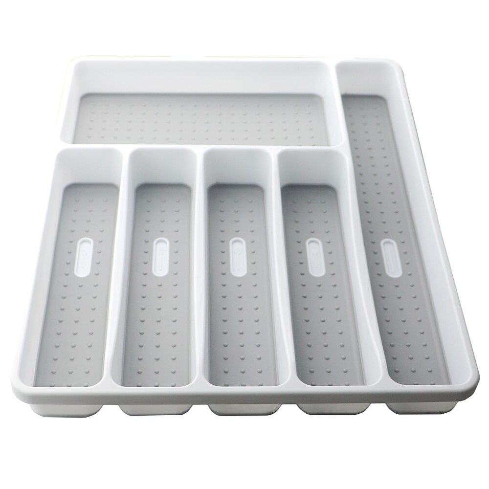 Bandeja de cubiertos de separación, cajón organizador de cubiertos, cuchillo, cuchara, tenedor, vajilla, caja de almacenamiento de plástico, accesorios de cocina
