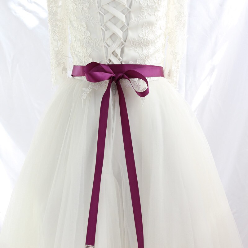 Luxe Glanzende Bruids Riem Trouwjurk Diner Riem Kristal Strass Riem: grape purple