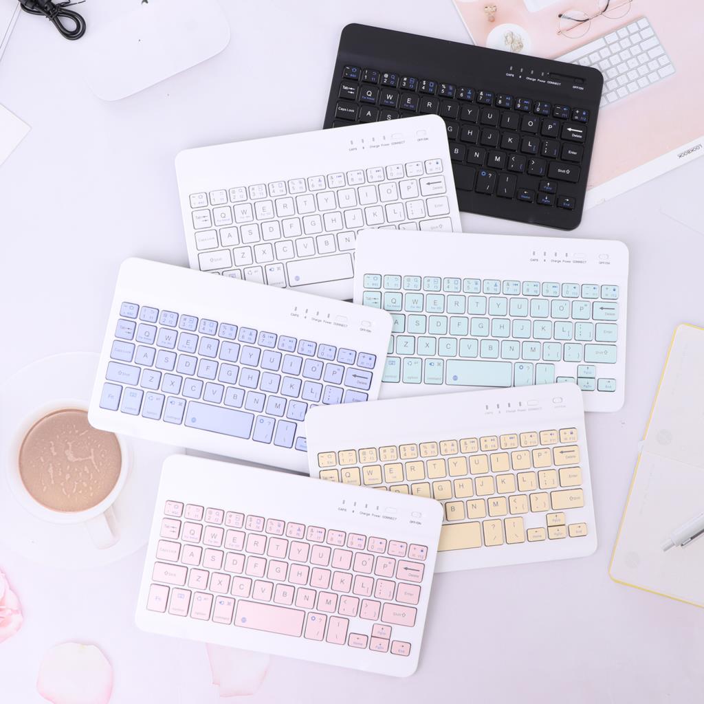 Blackview Draadloos toetsenbord (AZERTY, Bluetooth, compatibel met Windows, iOS en Android), zwart
