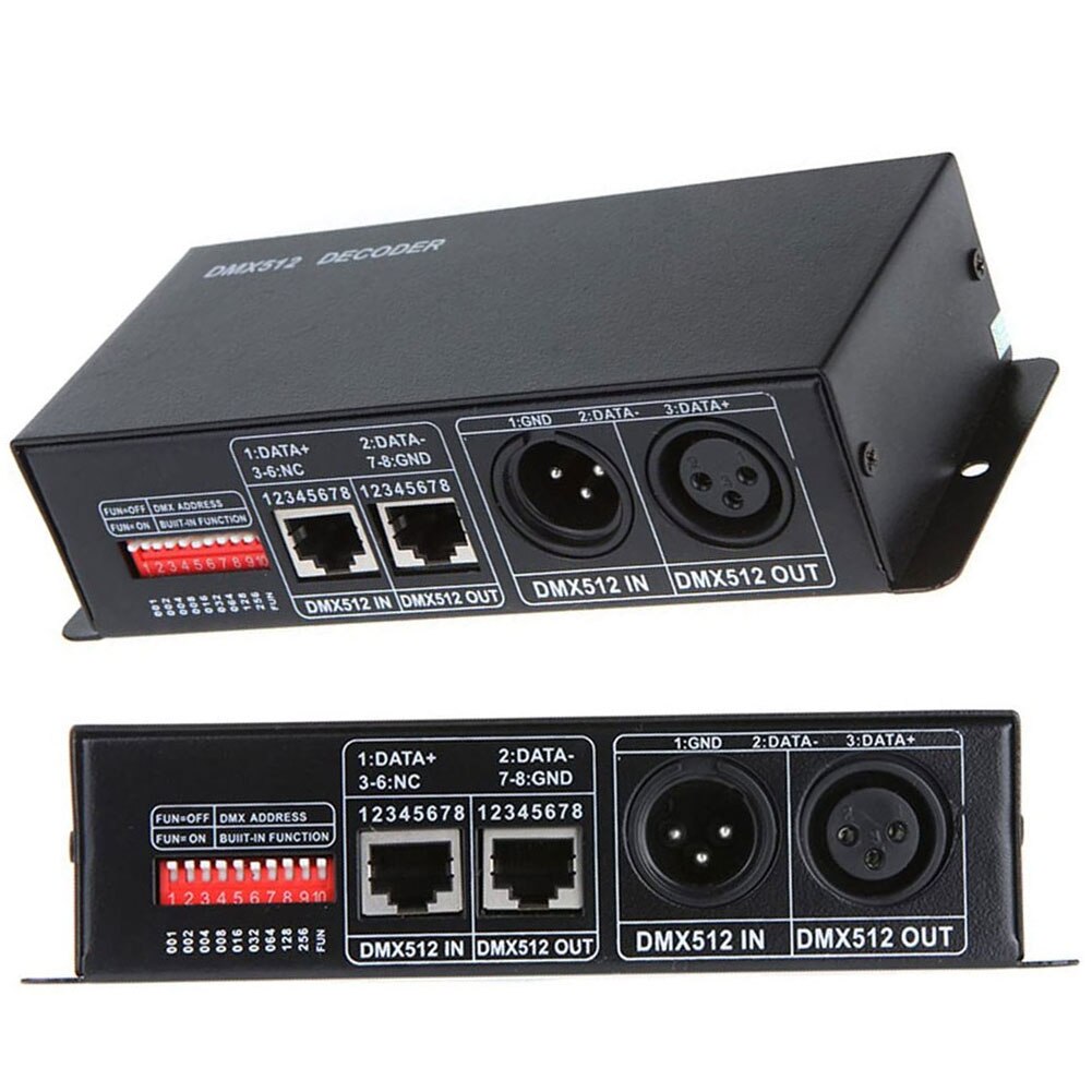 DMX Decoder Controller RGB RGBW LED Strip Light Driver Dimmer Module DMX512 DC12V-24V 3/ 4 Channel with Display