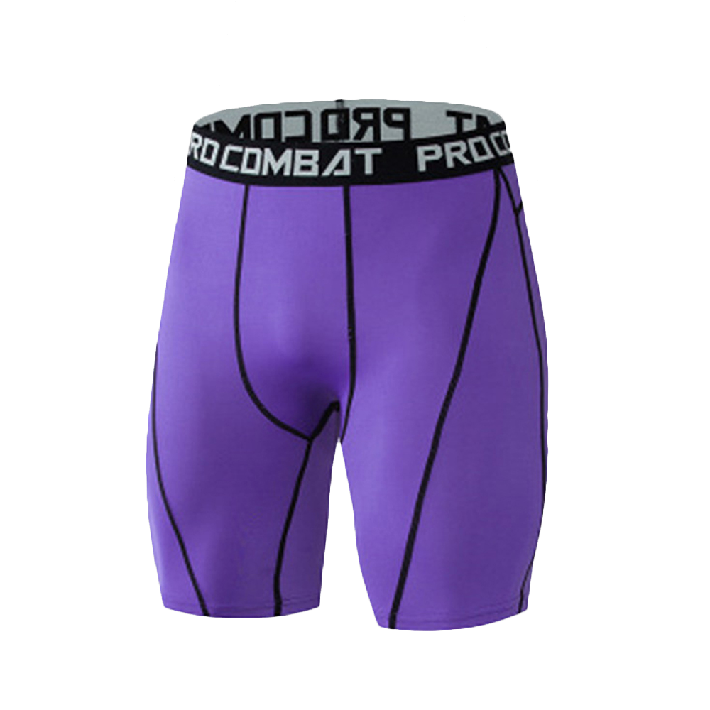 Men Bodybuilding Shorts Fitness Compression Leggings Workout Inseam Outfit Male Muscle Alive Elastic Skinny Tights S-3X: XXXL / SKY BLUE