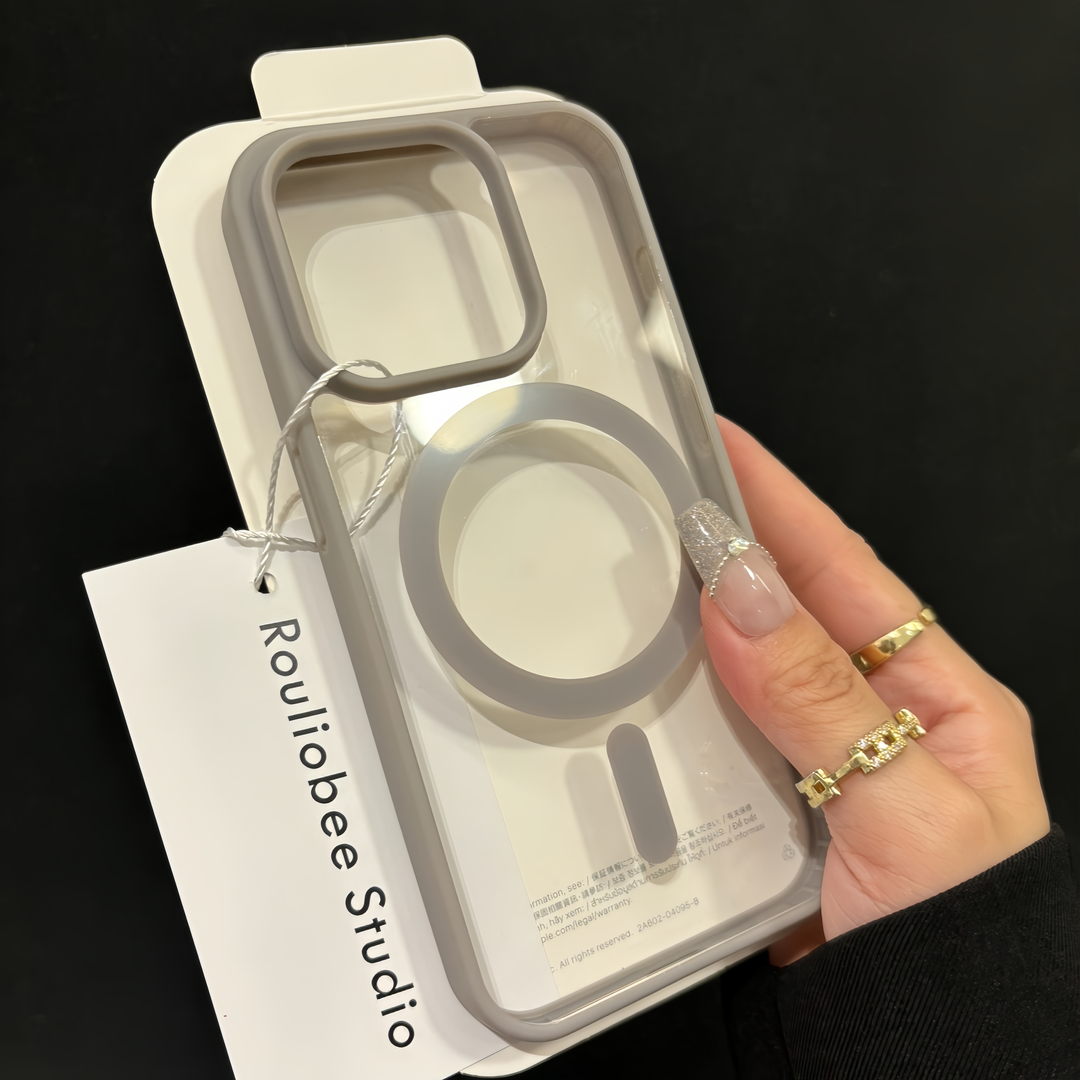 Voor Magsafe Magnetische Draadloos Opladen Case voor iPhone 15 14 13 12 11 Pro Max Mini X Xs XR 7 8 Plus Hard Acryl Clear Cover