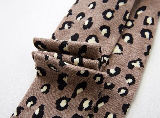 Cathery høst vinter baby jenter tights smålåve jente leopard mønster strømpebukser låve bomull varme strømper ensfarget godteri farge tights