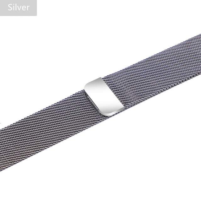Bracelet à boucle milanaise Bracelet en acier inoxydable pour bracelet de montre pomme 42mm 38mm 40mm pour Iwatch 4 5 3 2 44mm Bracelet en métal milanais: Sliver / 42mm or 44mm