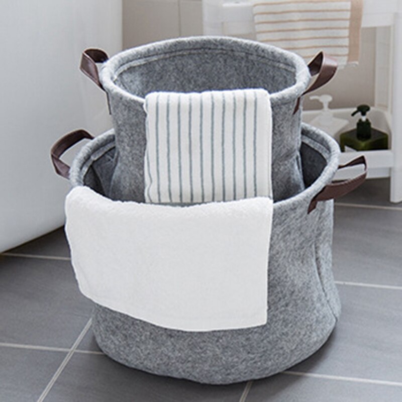 Vuile wasmand opbergmand puinmand puinopslagmand geladen kleding blauwe mand 2 sets
