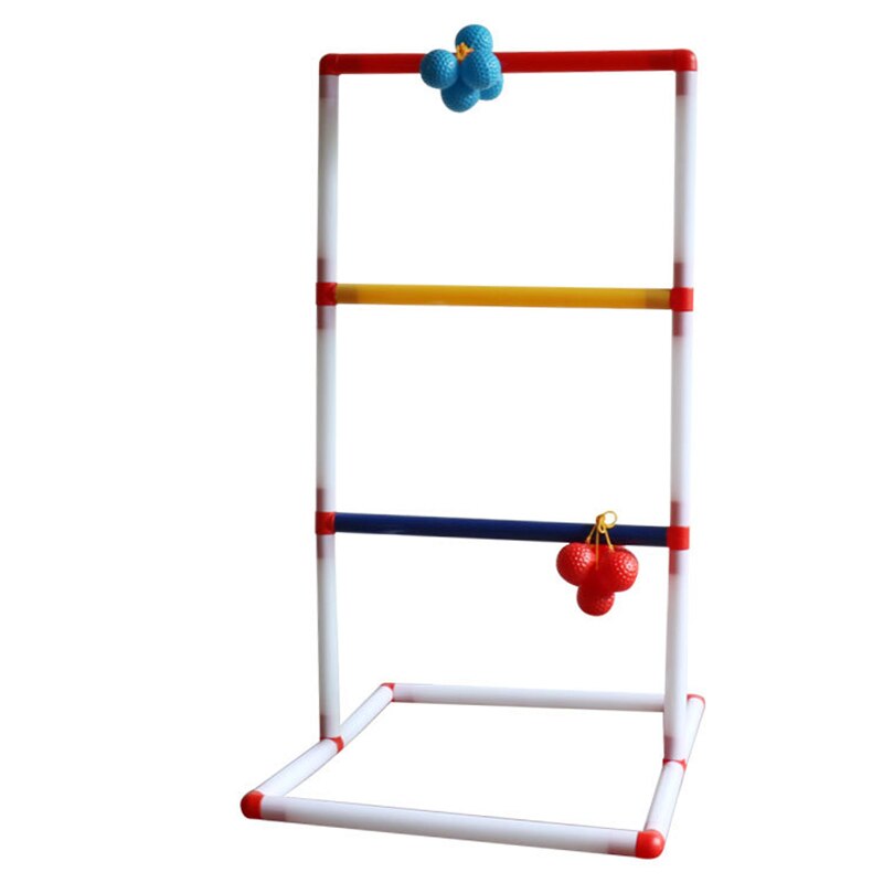 Ladder Ball Game Set Golf Toss Game Backyard Toys Outdoor Games for Adults and Kids with 8 Balls Lawn Toss Game