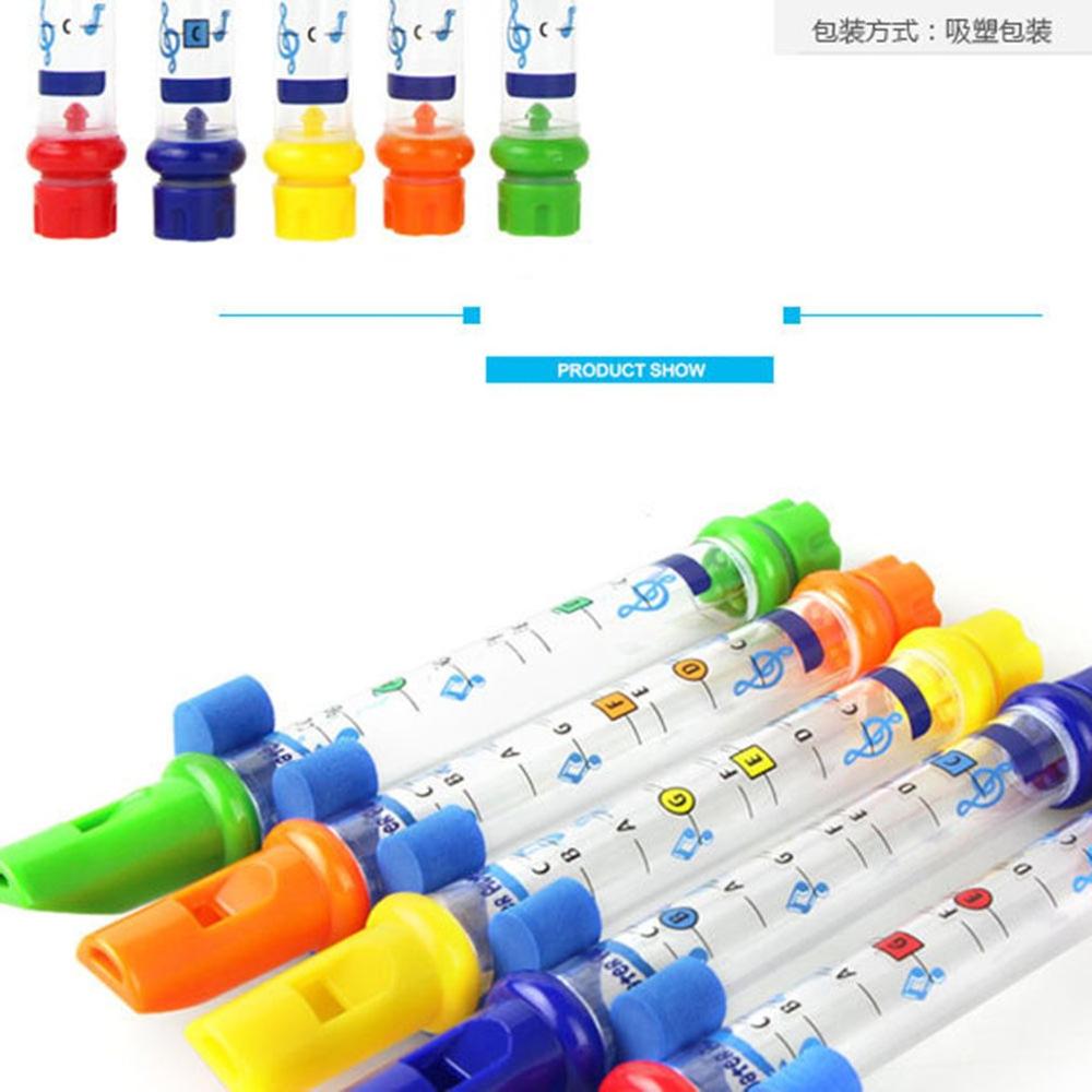 5Pcs Water Fluit Speelgoed Kinderen Baden Douche Bad Water Fluit Fluitjes Muziek Bad Speelgoed voor Kids Vijf Kleuren met Schuim houder