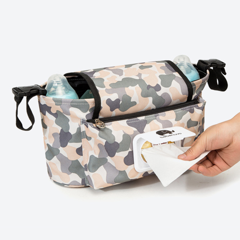 Large capacity baby stroller hanging bag flip wipes storage box baby diaper bags organizer shoulder bag shoulder bag mummy bag tote