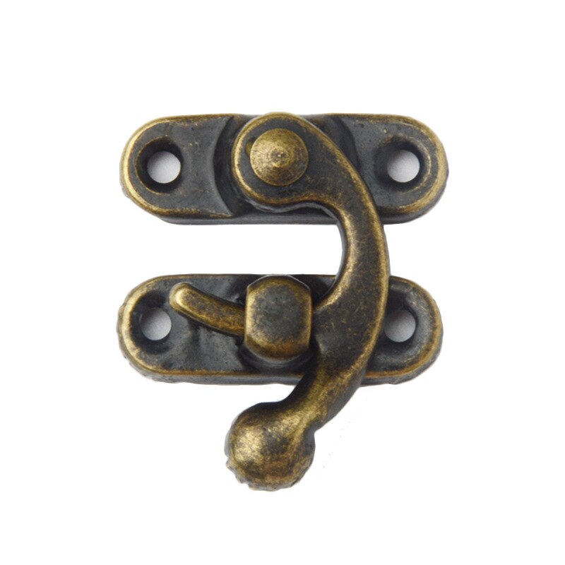 2 Teile/los Mini Eisen Solide Bronze- Antike Rechts verriegeln Haken Haspe Horn Schloss Holz Schmuck Kasten verriegeln Haken Verschluss Dekoration