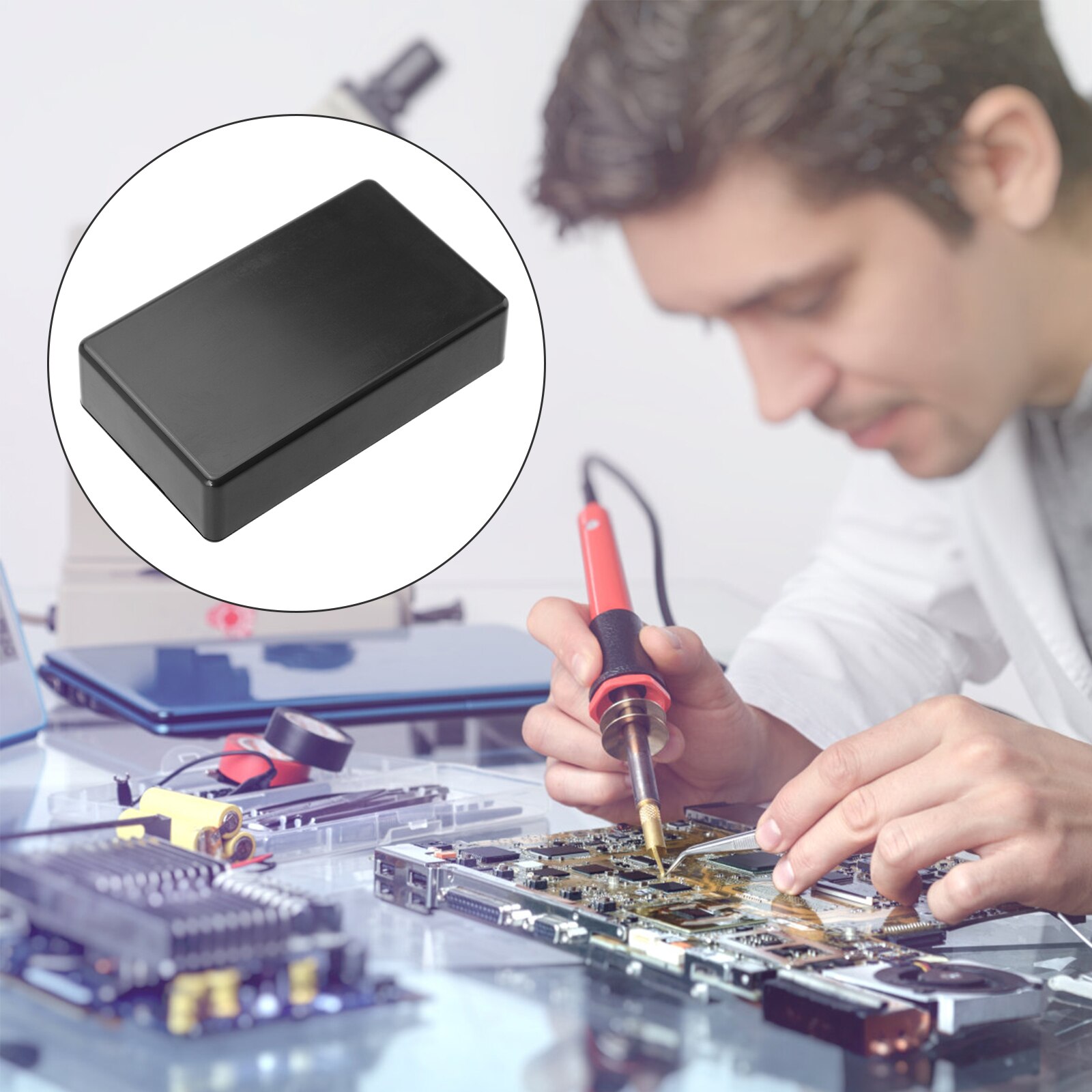 Black DIY Small Enclosure Junction Box Electronic Project Case Plastic Project Box For Electronic Projects Power Supply Units