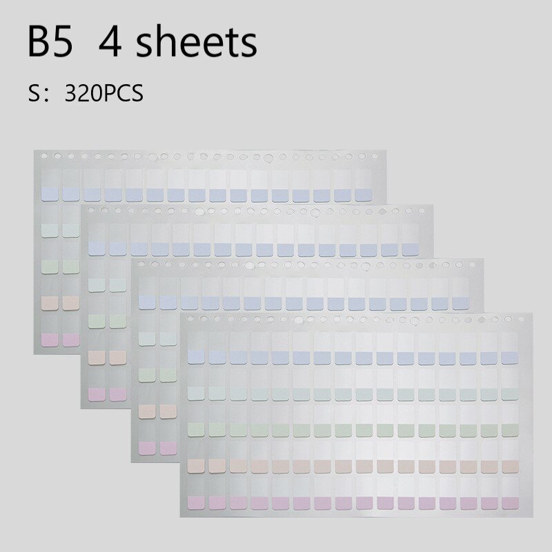 4 Vellen Macaron Index Stickers Kawaii Briefpapier Dagelijkse Planner Label Memo Stickers Diy Scrapbooking Sticker Classificeren Marks: 04