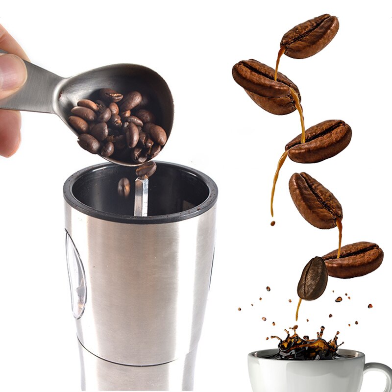 Kaffebønne manuel kværn expresso cafe kværn maskine højkapacitet opbevaring kop rustfrit stål kaffekværn med hjul