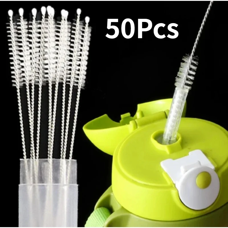 Edelstahl Biegen Stroh Pinsel Reiniger Weiches Haar Saug Glas Rohr Reinigung Pinsel Baby freundlicher Flasche Pinsel Langen Griff Wiederverwendbar