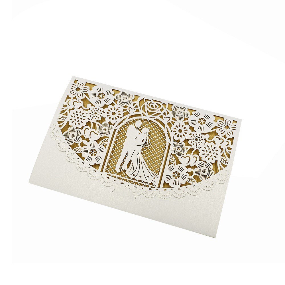 20PCS Lacer Cut Wedding Invitations Card Hollow Bride Invitations Cards Invitation Card For Wedding Inner Sheets