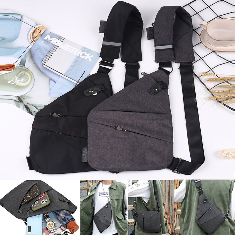 Mann Wasserdichte Persönliche Schulter Tasche Brust Tasche Kreuz körper Schlinge - Anti Diebstahl