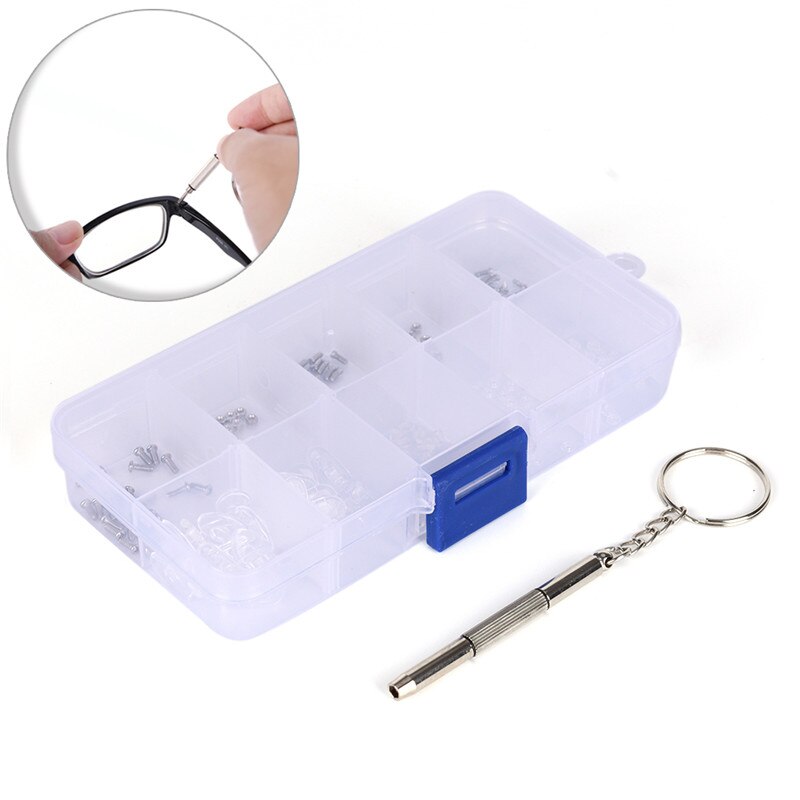 Juego de tornillos y tuercas para gafas de sol, herramienta de reparación óptica, surtido