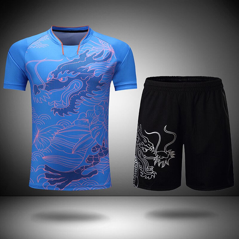 Tischtennisbekleidung für damen und herren, atmungsaktive tischtenniskleidung, tischtennisanzüge, kostenloser druck, china dragon tischtennissets
