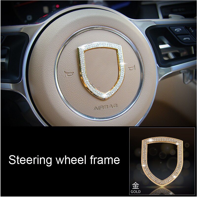 Auto Styling Gouden Stuurwiel Volume Ring Venster knop Trim voor Porsche Panamera Cayenne Macan Auto Interieur Accessoires