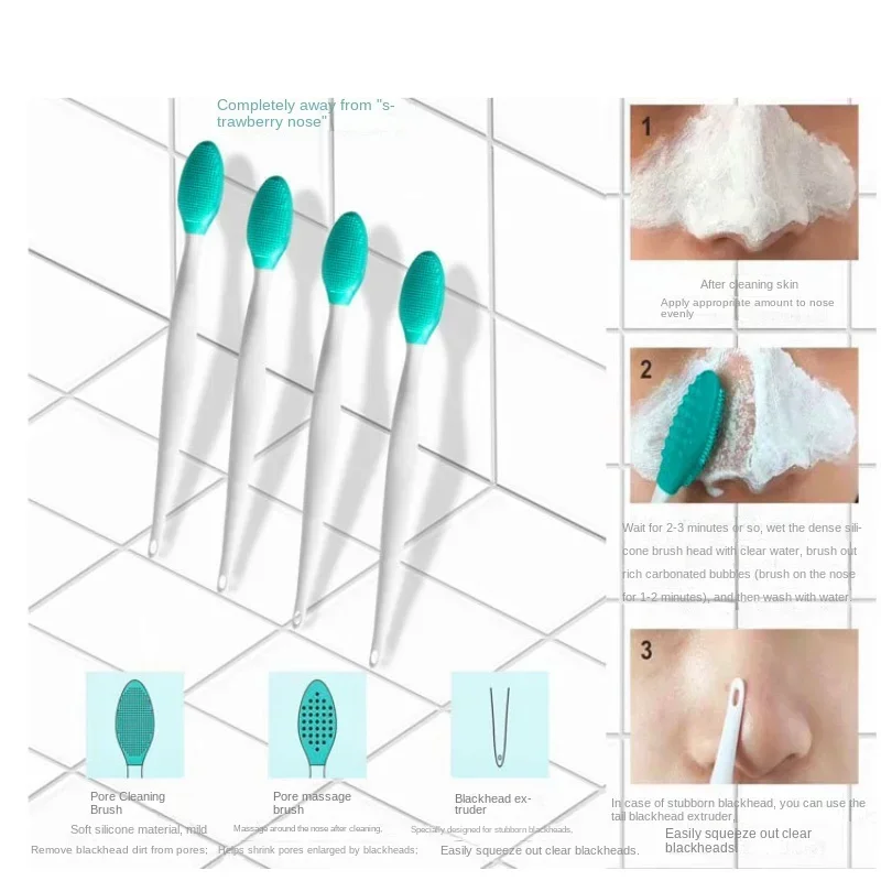 Hautpflege Lippe Peeling Gesichts Reinigung Gesicht Peeling Nase Sauber Pinsel Mitesser Entfernen Silikon Doppelseitige Hautpflege Werkzeug