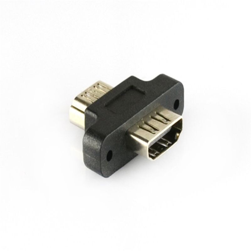 HD-MI Female to Female Extension Extender Adapter with Screw Lock Panel Mount