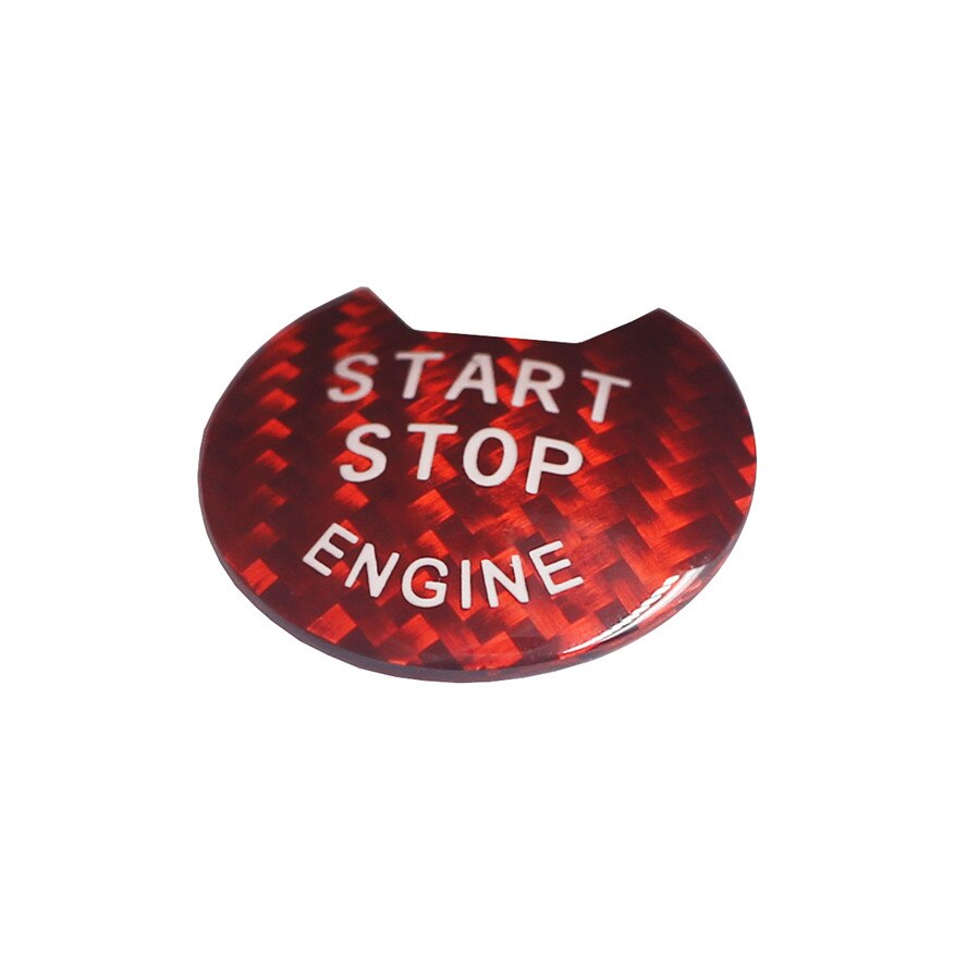 Red Real Carbon Fiber Keyless Engine Push Start Button Cover For Nissan Infiniti