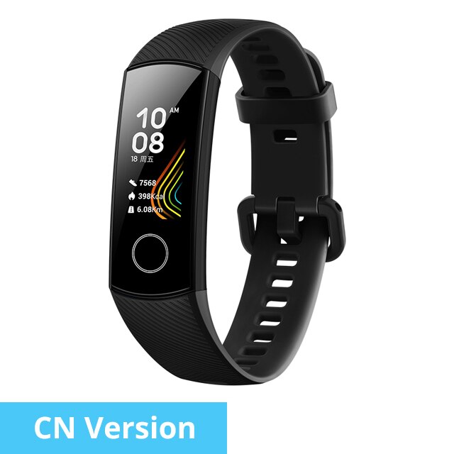 Huawei Honor band 5 Global Version smartband AMOLED Huawei smartwatch heart rage ftness sleep tracker swiming sport trakcer gps: CN Version Black