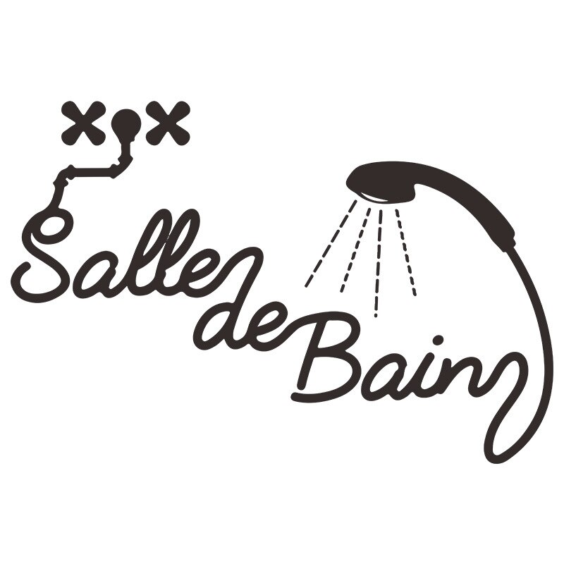 Bathroom shower DIY signage English glass window close home beautification decoration can remove waterproof PVC wall stickers