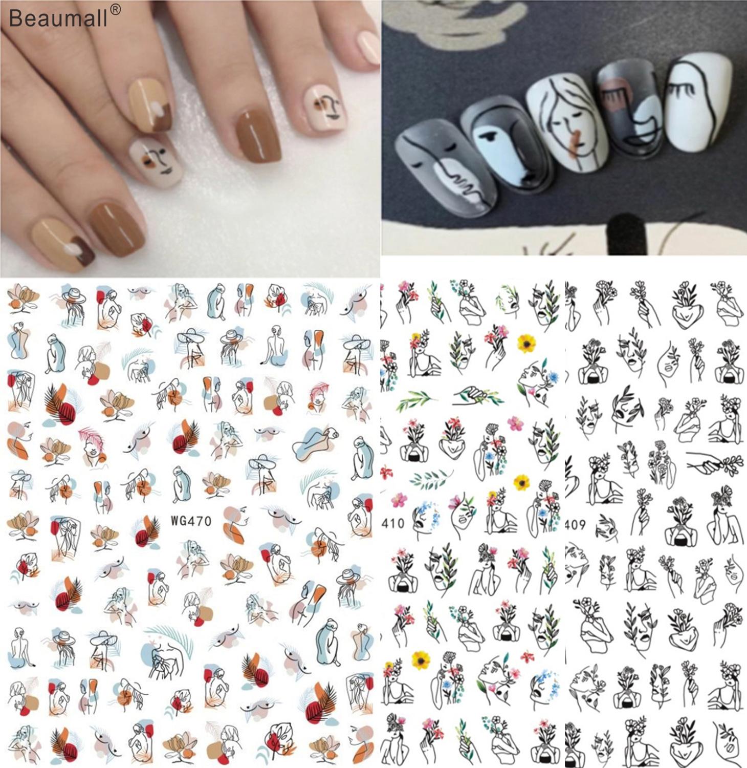 Nails Art Manicure Terug Lijm Decal Decoraties Nail Sticker Voor Nagels Tips Beauty