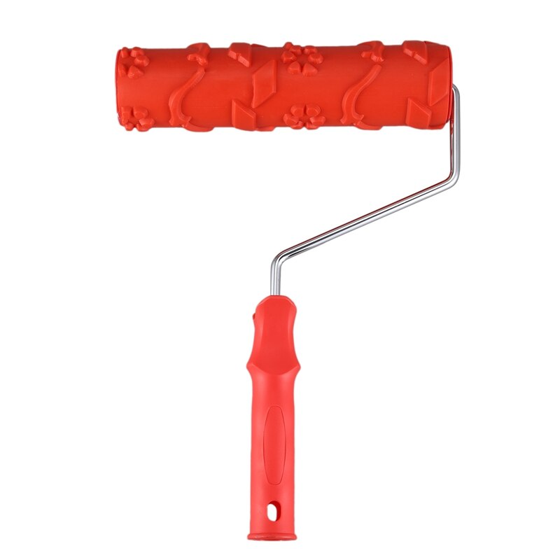 EG4105T Embossed Paint Roller 10 Inch Rubber Wood Pattern Graining Knurling Tool For Wall Decoration: Default Title